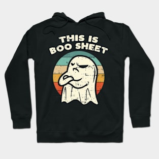 This Is Boo Sheet Ghost Retro Halloween Costume Hoodie